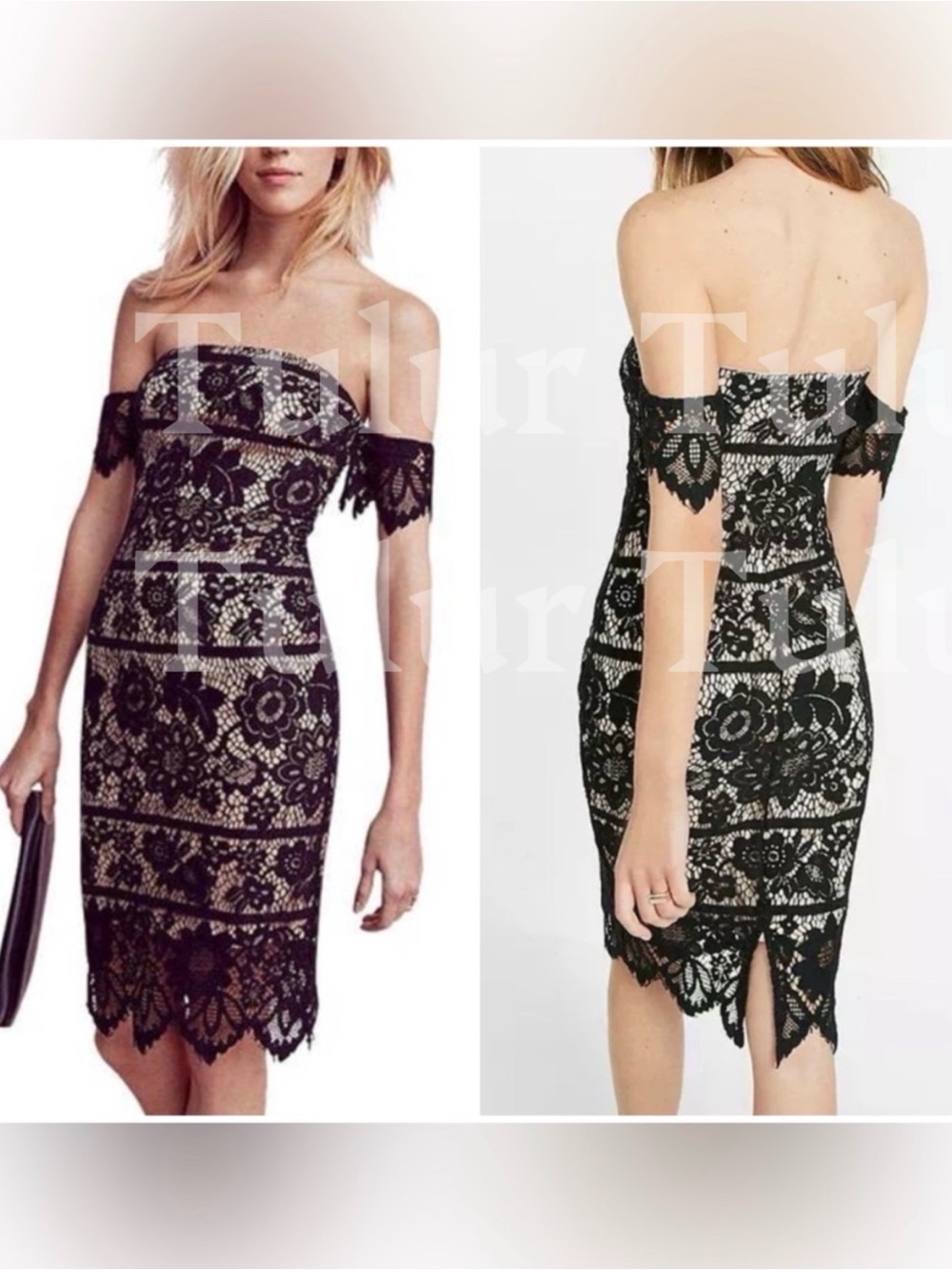 Express Lace Off the Shoulder 4